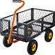 Vevor Steel Garden Cart Utility Wagon 1200lb With Removable Sides Pneumatic Tires