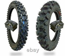 WIG Racing 110/100-18 and 80/100-21 Tire and Extra Heavy Duty 4mm Tube Combo