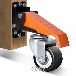 Workbench Casters Kit 300KG Capacity, 2.5 Heavy Duty Retractable Casters