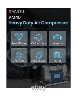 YANTU 12V Air Compressor, Heavy Duty Tires Inflator, Portable Air Compressor f