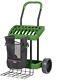 Yard Cart Lawn/garden Tool Box On Wheels Removable Harvest Bag Flat-free Tires